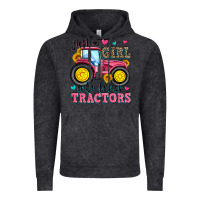 Just A Girl Who Loves Tractors Vintage Hoodie | Teevron