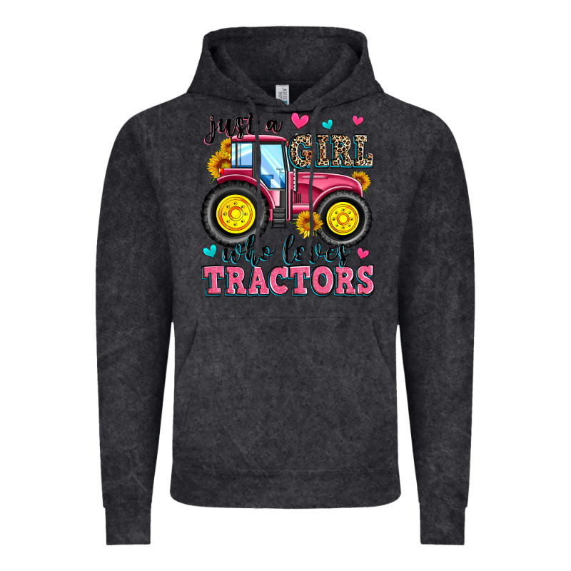 Just A Girl Who Loves Tractors Vintage Hoodie by Zillion Design Studio | Teevron