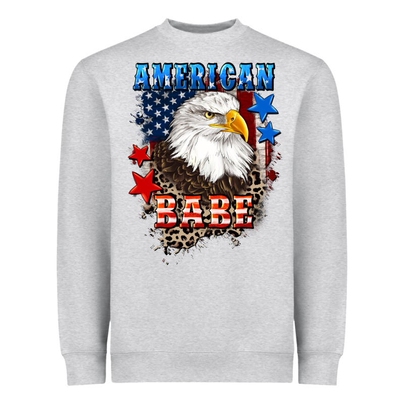 American Babe  4th Of July Heavyweight Sweatshirt by CowGirlArtShop | Teevron