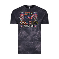 Cloud Black star spangled hammered Vintage Tee - CowhideDigitalArt