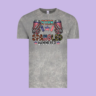 Star Spangled Hammered Vintage Tee Designed By Cowhidedigitalart