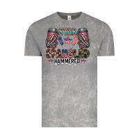 Cloud Rock star spangled hammered Vintage Tee - CowhideDigitalArt