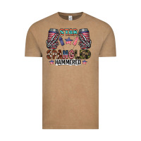 Vintage Coffee star spangled hammered Vintage Tee - CowhideDigitalArt