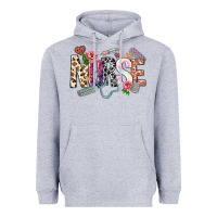 Heather Grey nurse Heavyweight Hoodie - NancyCooperArtShop