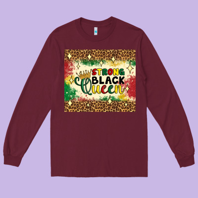 Strong Black Queen Tumbler Long Sleeve Tee Designed By Artiststas