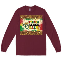 Burgundy strong black queen tumbler Long Sleeve Tee - Artiststas