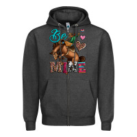 Charcoal Heather be mine cowboy rodeo valentines day Zipper Hoodie - Jasminsmagicworld