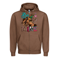 Chestnut be mine cowboy rodeo valentines day Zipper Hoodie - Jasminsmagicworld
