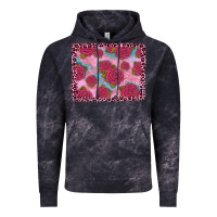 Cloud Black pink rose leopard background Vintage Hoodie - JahusDesignShop
