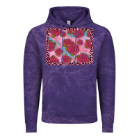 Cloud Purple pink rose leopard background Vintage Hoodie - JahusDesignShop