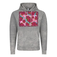 Cloud Rock pink rose leopard background Vintage Hoodie - JahusDesignShop