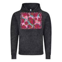 Vintage Black pink rose leopard background Vintage Hoodie - JahusDesignShop