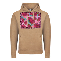 Vintage Coffee pink rose leopard background Vintage Hoodie - JahusDesignShop