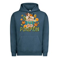Pigment Midnight Navy Whatever Spices Your Pumpkin Urban Hoodie - texasbilliewilder
