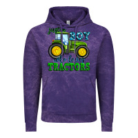 Cloud Purple just a boy who loves tractors Vintage Hoodie - Zillion Design Studio