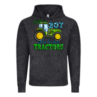 Vintage Black just a boy who loves tractors Vintage Hoodie - Zillion Design Studio