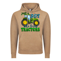 Vintage Coffee just a boy who loves tractors Vintage Hoodie - Zillion Design Studio