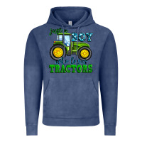 Vintage Denim just a boy who loves tractors Vintage Hoodie - Zillion Design Studio