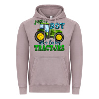 Vintage Zinc just a boy who loves tractors Vintage Hoodie - Zillion Design Studio