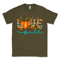 Army Green love fall love Classic Tee - Artiststas