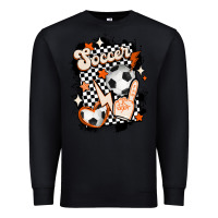 Black vintage soccer Premium Sweatshirt - MaliasSmallBusiness