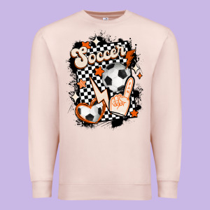 Vintage Soccer Premium Sweatshirt Designed By Maliassmallbusiness