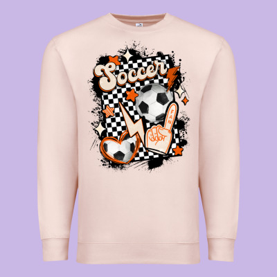 Vintage Soccer Premium Sweatshirt Designed By Maliassmallbusiness
