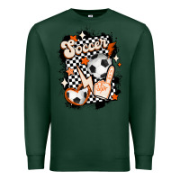 Sports Green vintage soccer Premium Sweatshirt - MaliasSmallBusiness