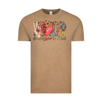 Vintage Coffee peace love 100 days of school Vintage Tee - RacoonDesign