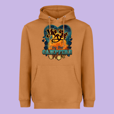 Life Is Better By The Campfire Heavyweight Hoodie Designed By Nancycooperartshop