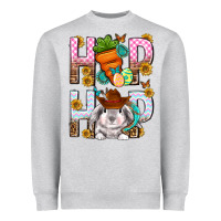Heather Grey Western Hip hop Bunny Heavyweight Sweatshirt - Neo Western