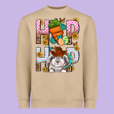 Western Hip Hop Bunny Heavyweight Sweatshirt Designed By Neo Western