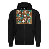 Black baseball turquoise gemstones western patterns Zipper Hoodie - BarkalooDesign
