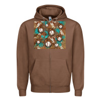 Chestnut baseball turquoise gemstones western patterns Zipper Hoodie - BarkalooDesign
