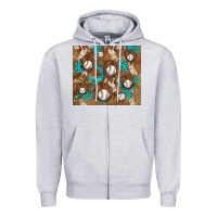 Heather Grey baseball turquoise gemstones western patterns Zipper Hoodie - BarkalooDesign