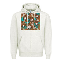 Oatmeal Heather baseball turquoise gemstones western patterns Zipper Hoodie - BarkalooDesign