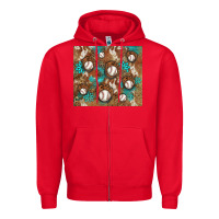 Red baseball turquoise gemstones western patterns Zipper Hoodie - BarkalooDesign