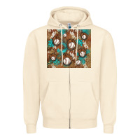 Sandshell baseball turquoise gemstones western patterns Zipper Hoodie - BarkalooDesign