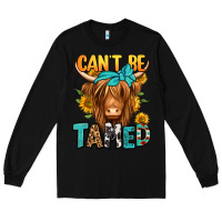Black can't be tamed longhaired cow Long Sleeve Tee - Jasminsmagicworld