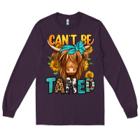 Plum can't be tamed longhaired cow Long Sleeve Tee - Jasminsmagicworld