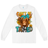 White can't be tamed longhaired cow Long Sleeve Tee - Jasminsmagicworld