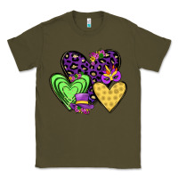 Army Green hearts mardi gras Classic Tee - JahusDesignShop