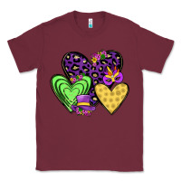 Burgundy hearts mardi gras Classic Tee - JahusDesignShop