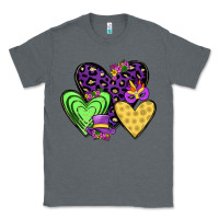 Charcoal Heather hearts mardi gras Classic Tee - JahusDesignShop