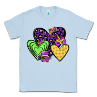 Dusty Blue hearts mardi gras Classic Tee - JahusDesignShop