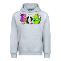 Heather Grey Boo Ghost Cat Urban Hoodie - texasbilliewilder