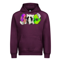 Mauve Wine Boo Ghost Cat Urban Hoodie - texasbilliewilder