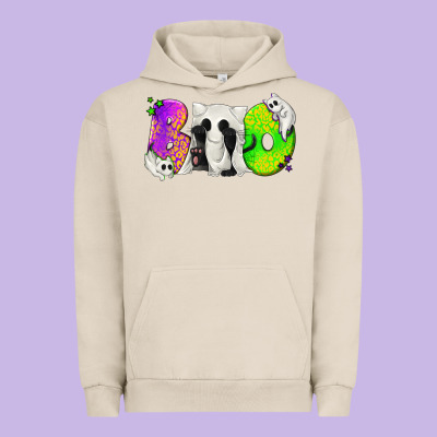 Boo Ghost Cat Urban Hoodie Designed By Texasbilliewilder