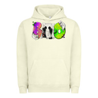 Pigment Pistachio Boo Ghost Cat Urban Hoodie - texasbilliewilder