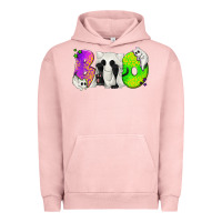 Pigment Salmon Boo Ghost Cat Urban Hoodie - texasbilliewilder